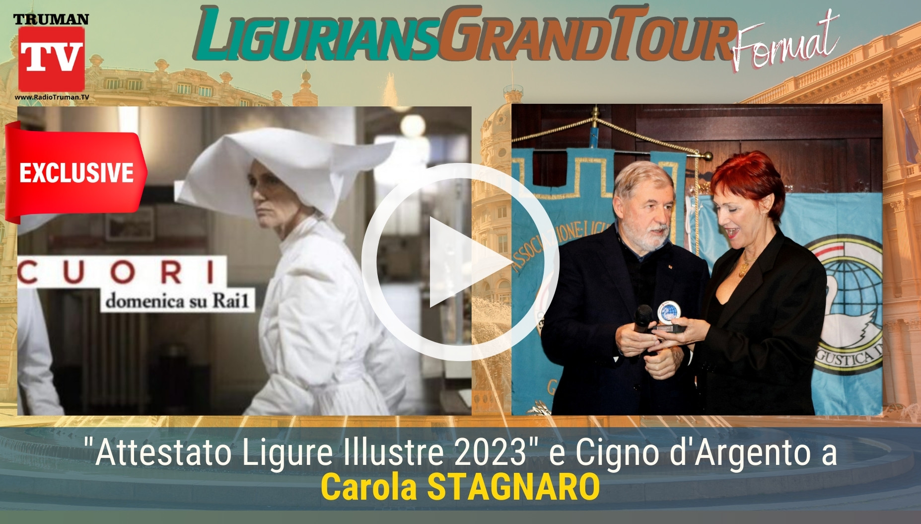 Speciale dedicato a Carola Stagnaro, Special Guest dell'Evento Organizzato dalla Associazione dei Liguri nel Mondo consegna dell'Attestato 